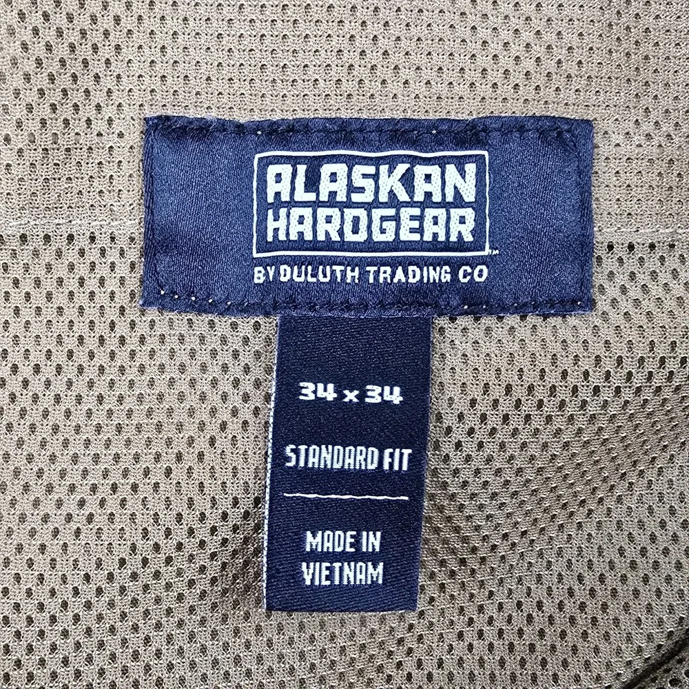 Alaskan Hardgear Stone Run Pants Mens 34x34 Duluth Trading Work Hiking Tan